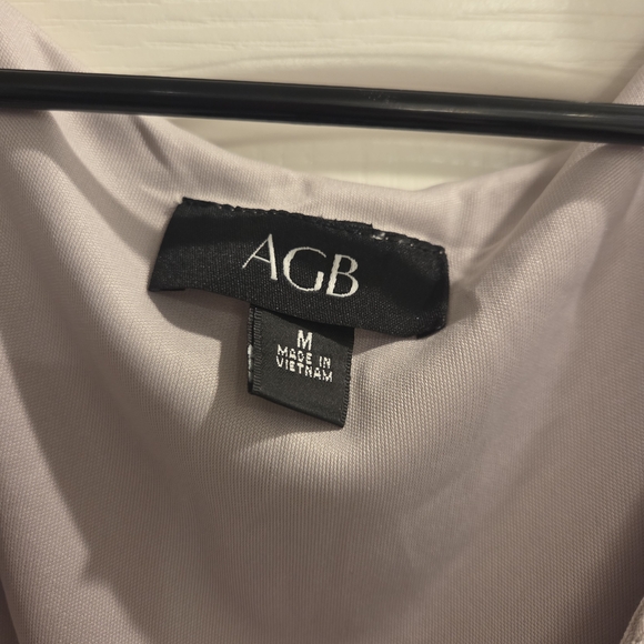 NWT AGB Light Gray Maxi Dress with Belt - Picture 5 of 6